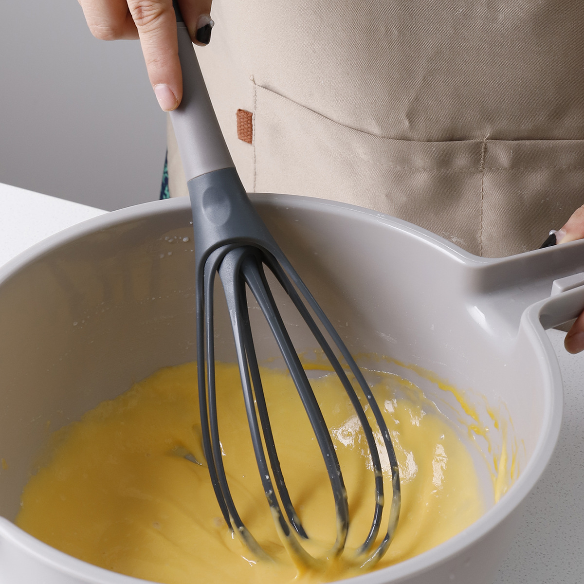 Kitchen Baking Blender - 1 pièce Fouet à œufs rotatif,