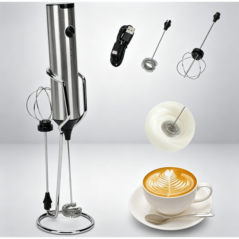 Kitchen Baking Blender - Fouet Électrique Rechargeable USB, Mini Mousseur