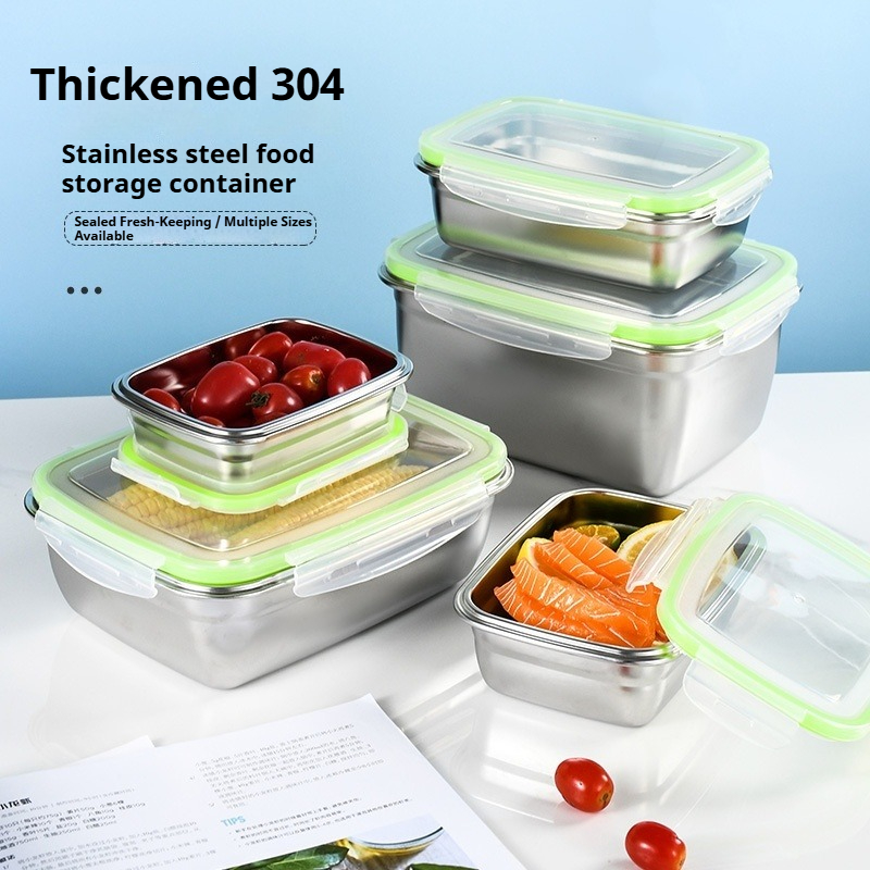 Kitchen Baking Tray Organizer - Boîte à déjeuner en acier inoxydable