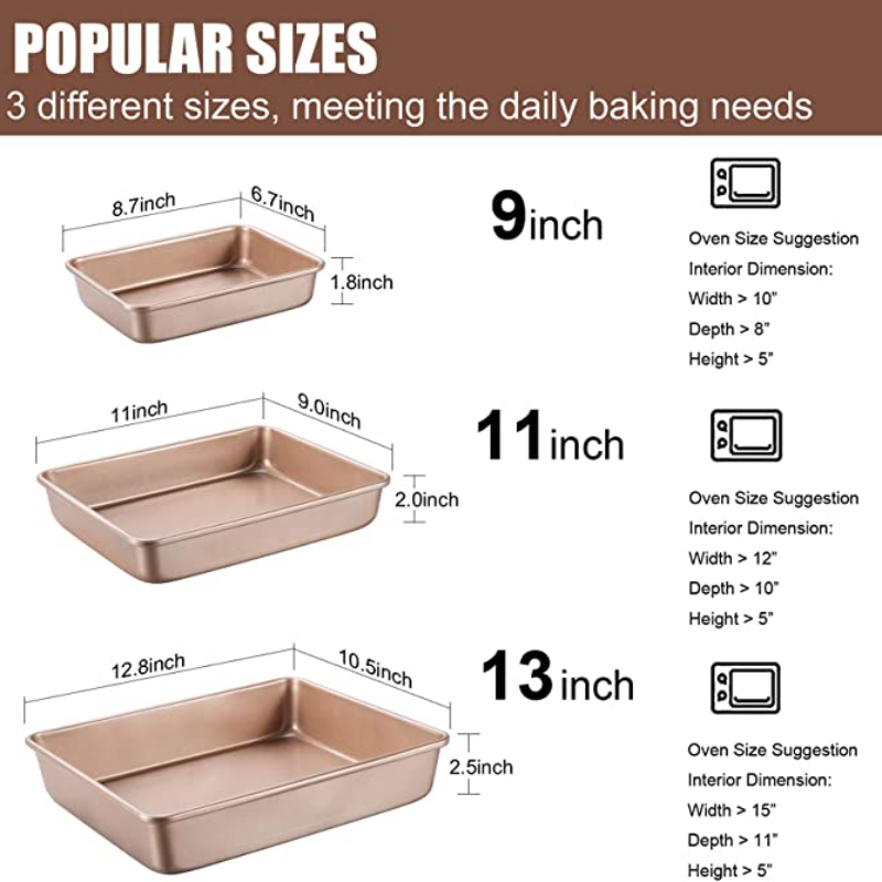 Plateau de cuisson doré en aci - Springform Pan Set avis et prix
