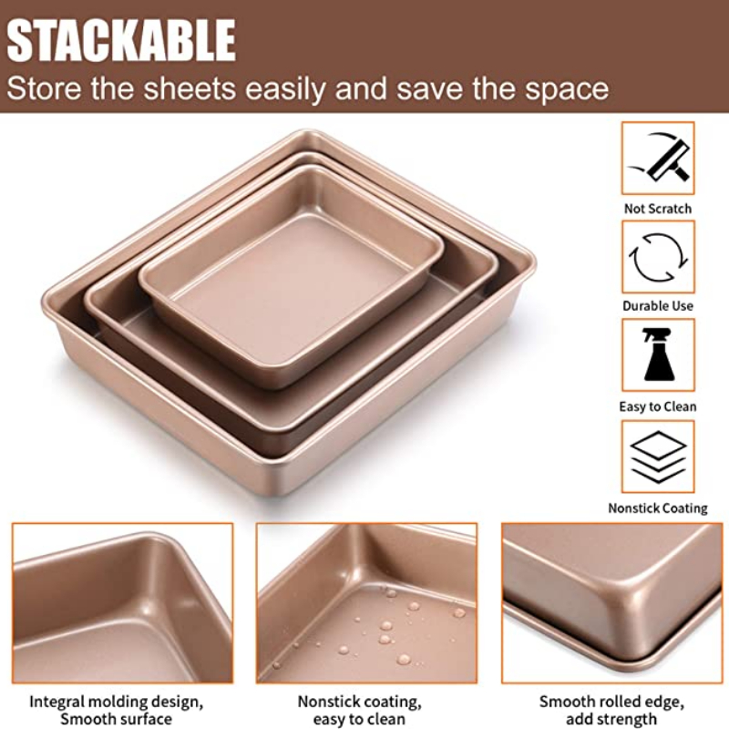 Plateau de cuisson doré en aci - Springform Pan Set avis et prix