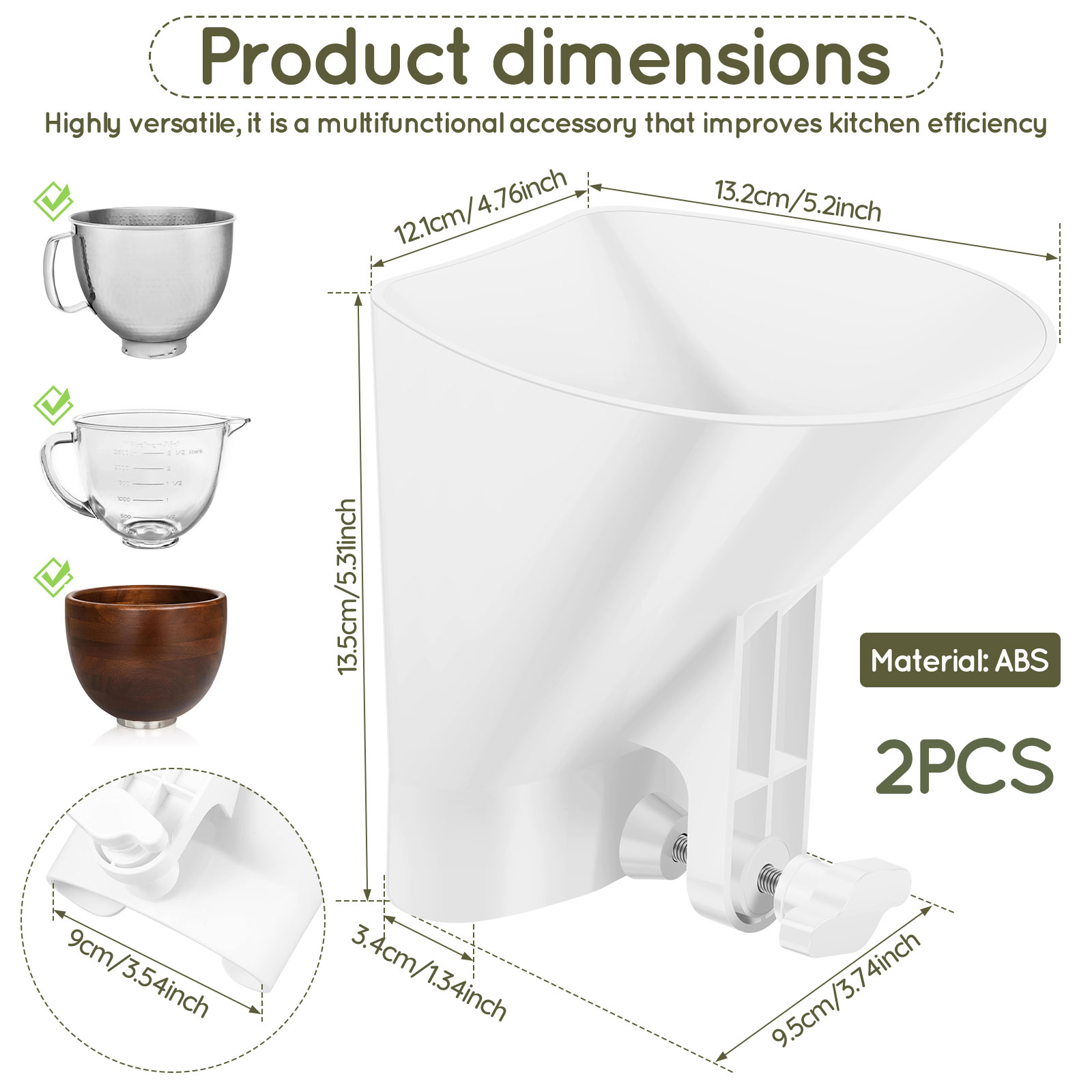 Entonnoir à farine anti-dévers - Kitchen Baking Mixer avis et prix
