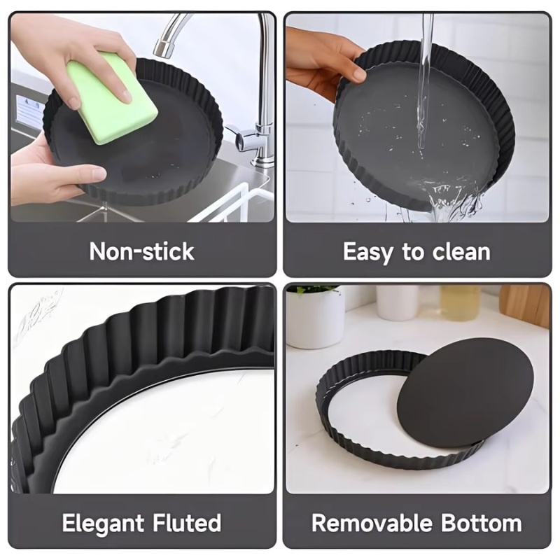 1 moule à tarte amovible à fon - Kitchen Baking Set avis et prix